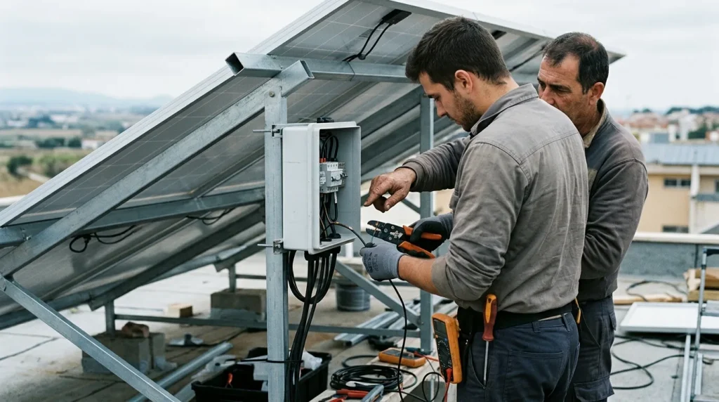 Actividades auxiliares en el montaje de instalaciones solares fotovoltaicas