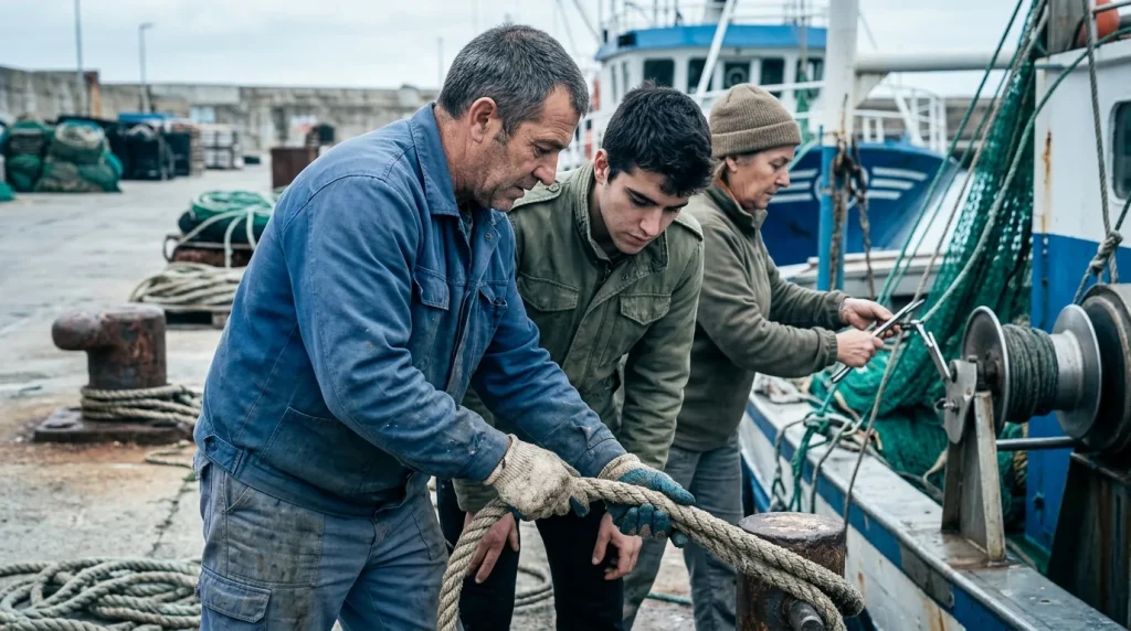 Actividades auxiliares y de apoyo al buque en puerto