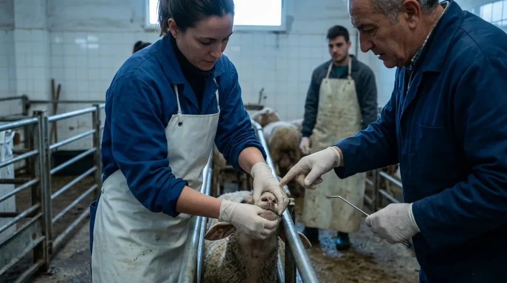 Asistencia en los controles sanitarios en mataderos, establecimientos de manipulación de caza y salas de despiece