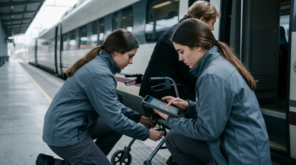 Atención a pasajeros en transporte ferroviario