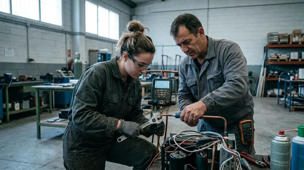 Competencias digitales en el área profesional de frío y climatización