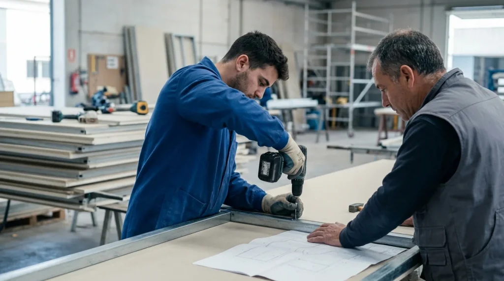 Construcción de envolventes y particiones ligeras con paneles y elementos prefabricados