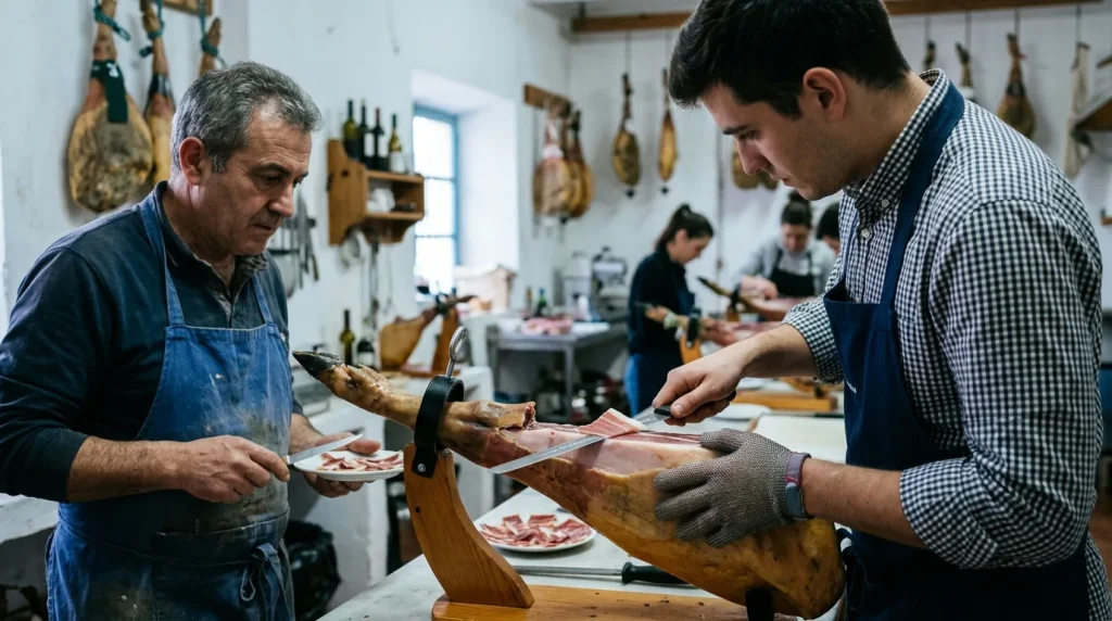 Corte y cata de jamón