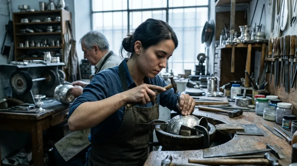 Elaboración de artículos de platería