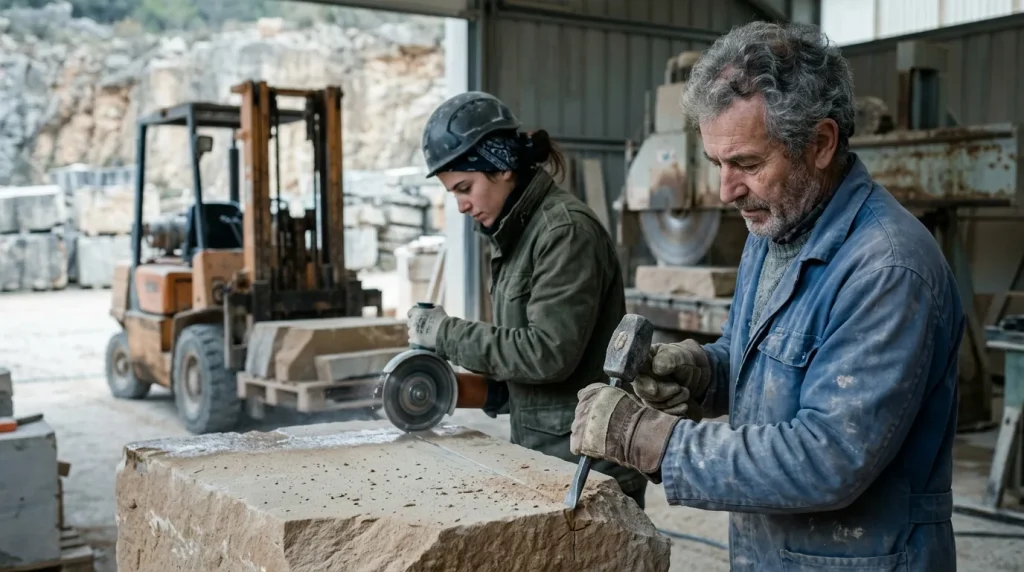 Elaboración de la piedra natural