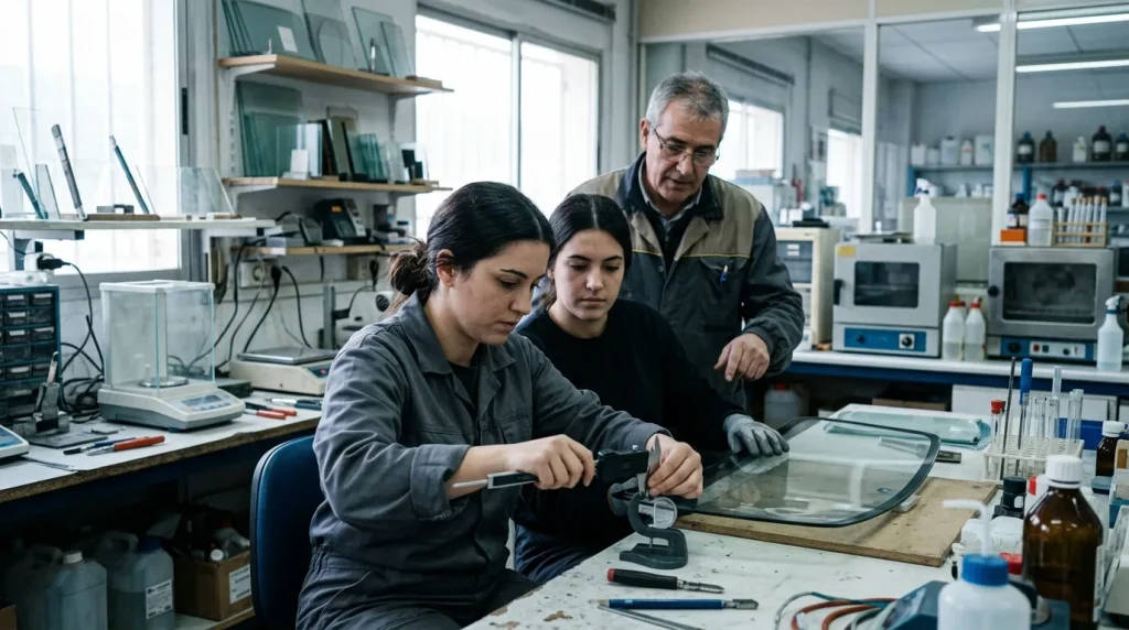 Ensayos de calidad en industrias del vidrio