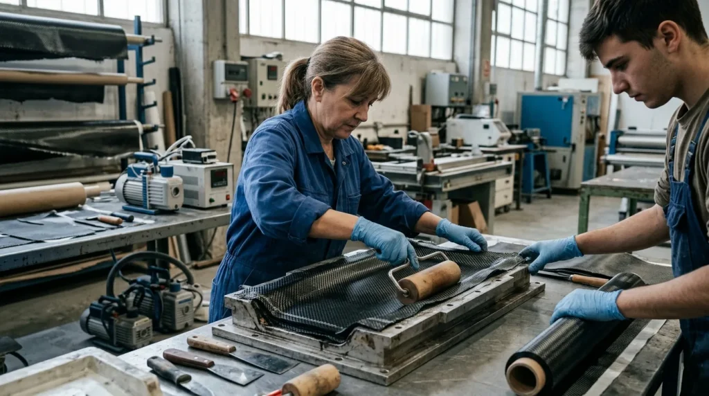 Fabricación de materiales compuestos aeronáuticos
