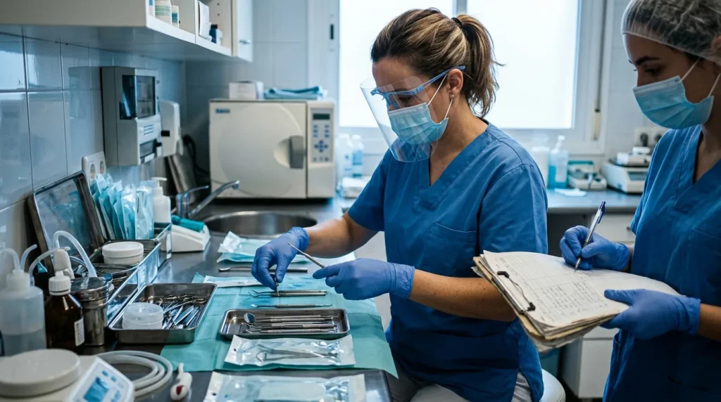 Gestión del área de trabajo en el gabinete bucodental