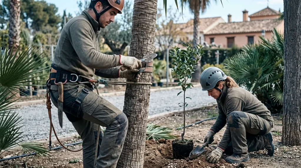 Gestión y mantenimiento de árboles y palmeras ornamentales