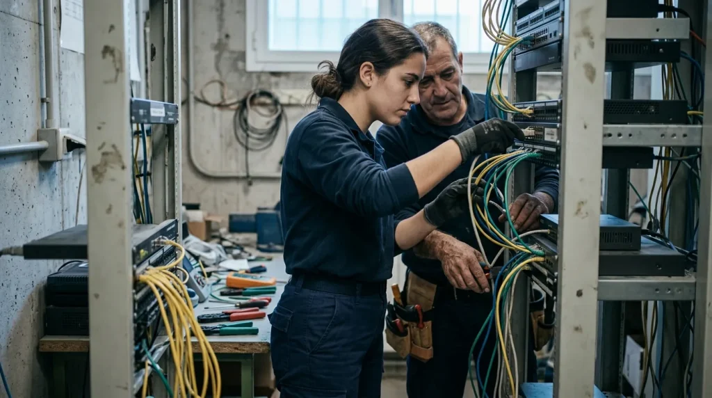 Gestión y supervisión del montaje y mantenimiento de equipamiento de red y estaciones base de telefonía
