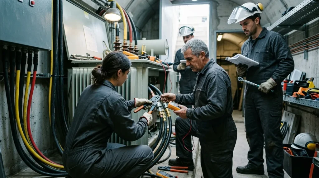 Gestión y supervisión del montaje y mantenimiento de redes eléctricas subterráneas de alta tensión de segunda y tercera categoría y centros de transformación de interior