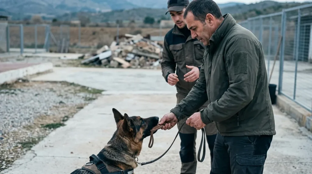 Instrucción canina en operaciones de seguridad y protección civil
