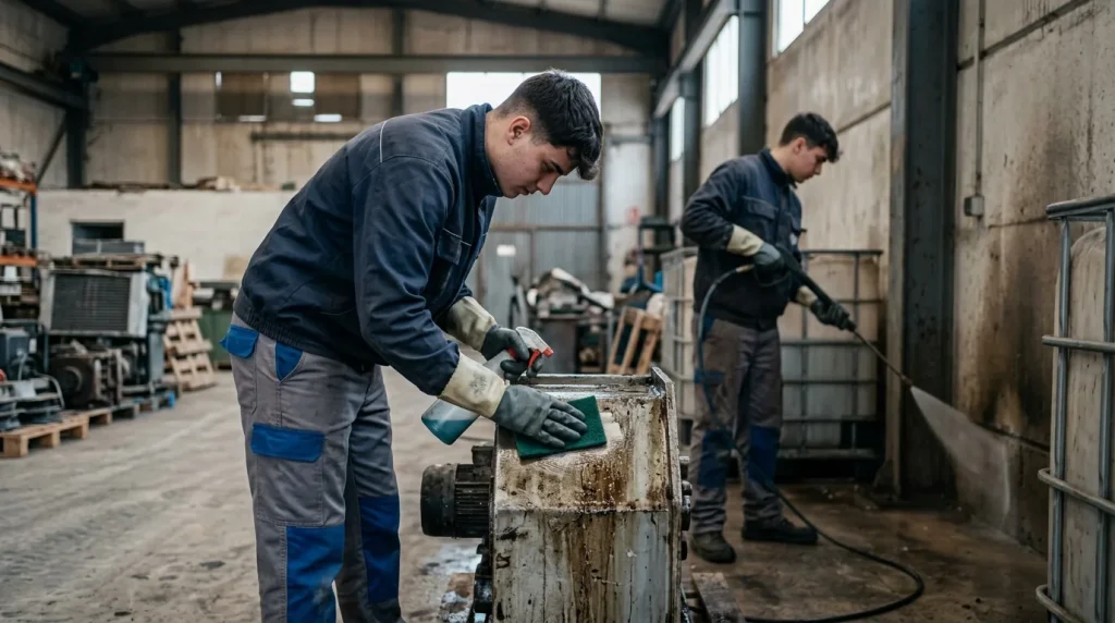 Limpieza en espacios abiertos e instalaciones industriales