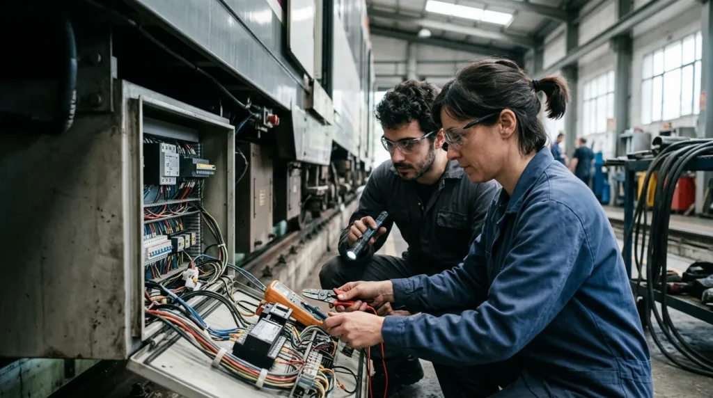 Mantenimiento de sistemas eléctricos y electrónicos de material rodante ferroviario