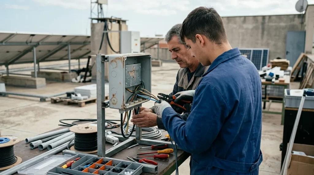 Montaje eléctrico y puesta en servicio de instalaciones solares fotovoltaicas