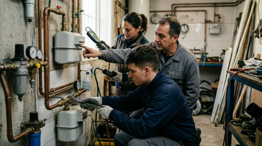 Montaje, puesta en servicio, mantenimiento, inspección y revisión de instalaciones receptoras y aparatos de gas