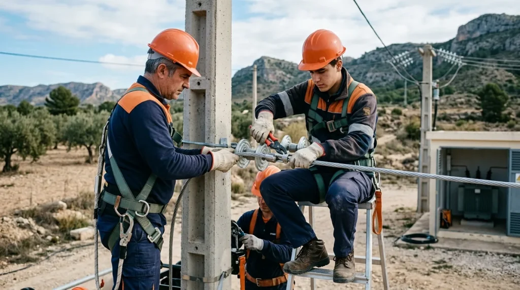 Montaje y mantenimiento de redes eléctricas de alta tensión de segunda y tercera categoría y centros de transformación