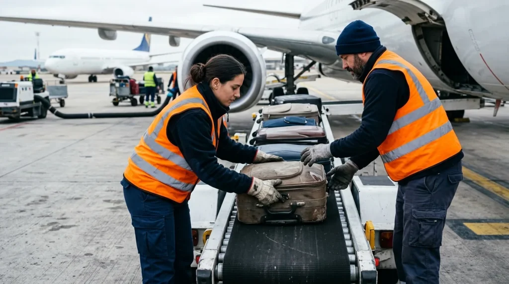Operaciones auxiliares de asistencia a pasajeros, equipajes, mercancías y aeronaves en aeropuertos