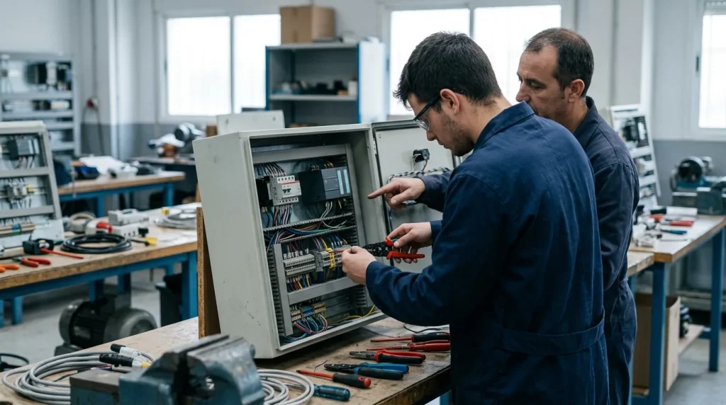 Operaciones auxiliares de electricidad y automatización industrial para la empresa 4.0