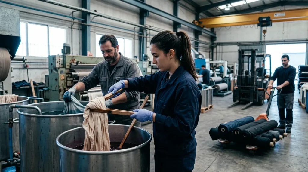 Operaciones auxiliares de ennoblecimiento textil