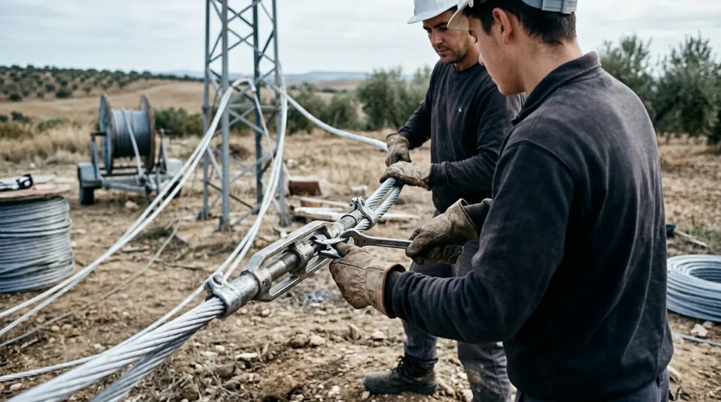 Operaciones auxiliares de montaje de redes eléctricas