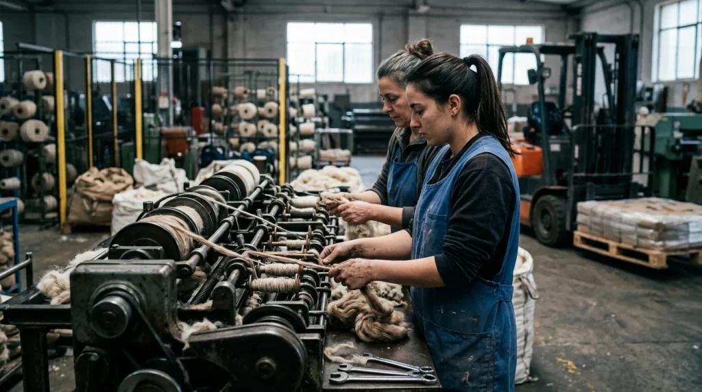Operaciones auxiliares de procesos textiles