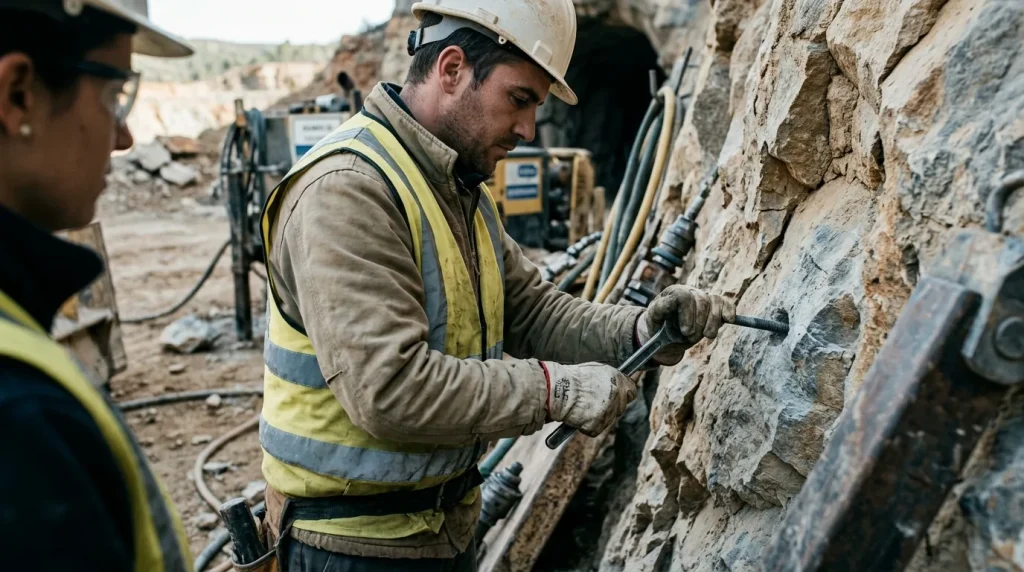 Operaciones auxiliares en excavaciones subterráneas y a cielo abierto