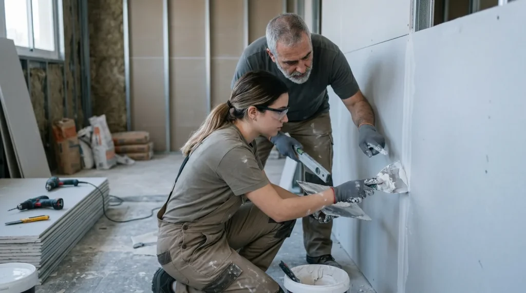 Operaciones básicas de revestimientos ligeros y técnicos en construcción