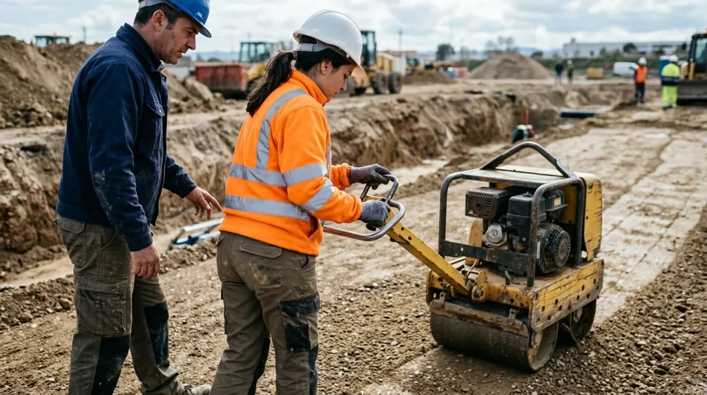 Operaciones con maquinaria de compactación