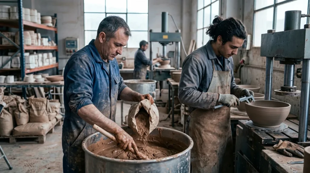 Organización de la fabricación de productos cerámicos