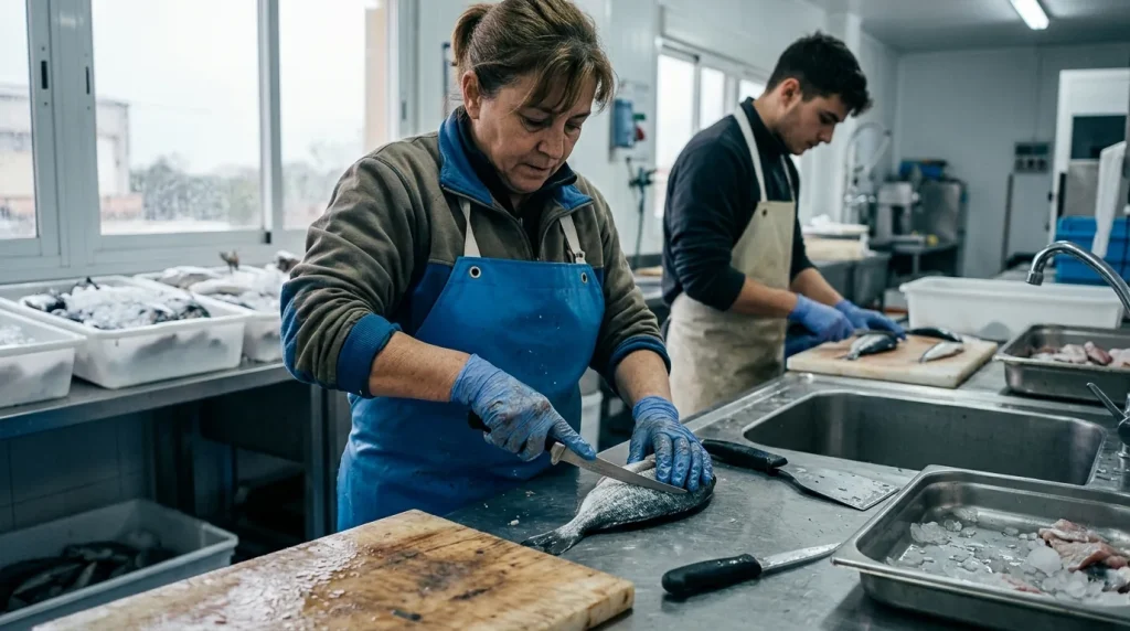 Pescadería y elaboración de productos de la pesca y acuicultura