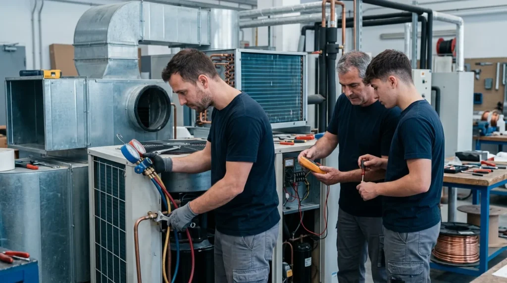 Planificación, gestión y realización del mantenimiento y supervisión del montaje de instalaciones de climatización y ventilación-extracción