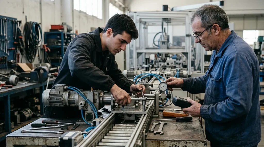 Planificación, gestión y realización del mantenimiento y supervisión del montaje de maquinaria, equipo industrial y líneas automatizadas de producción