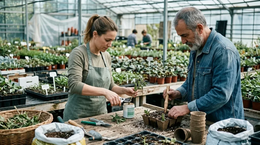 Producción de semillas y plantas en vivero