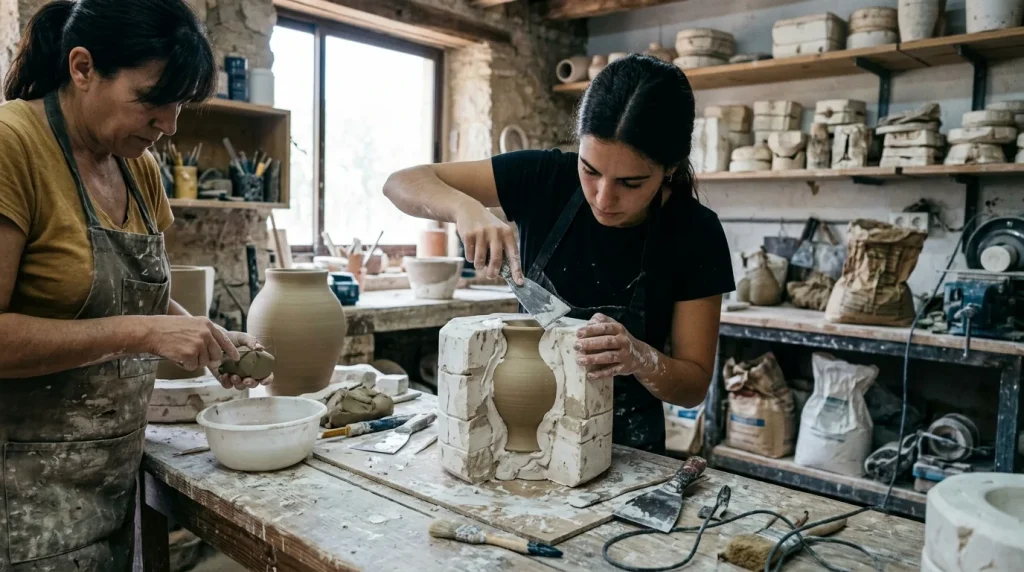 Reproducciones de moldes y piezas cerámicas artesanales