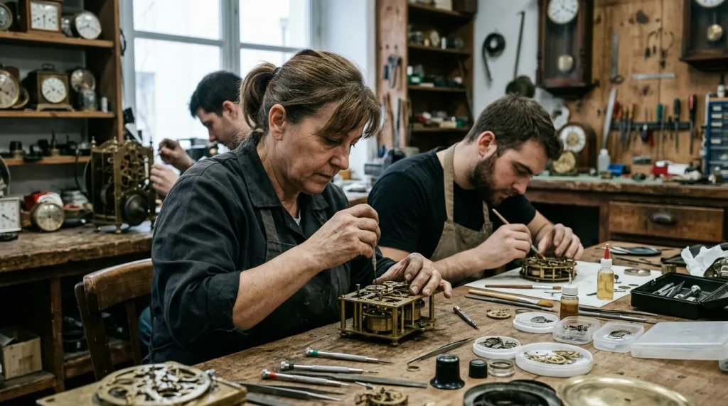 Restauración y reparación de relojes de época, históricos y autómatas