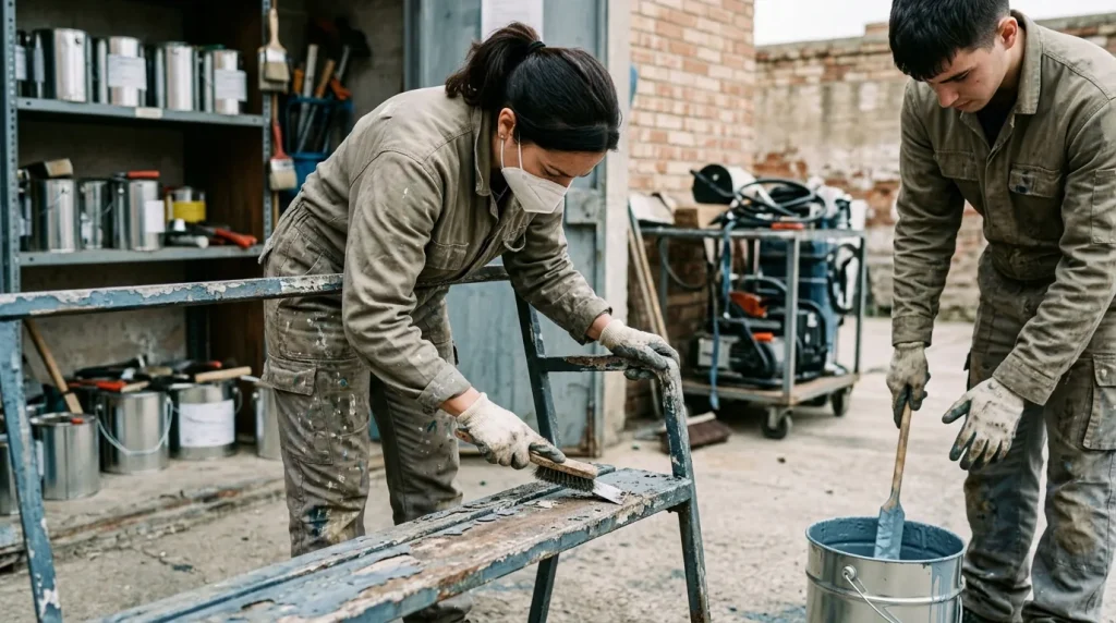 Saneamiento y pintura en instalaciones municipales y mobiliario urbano